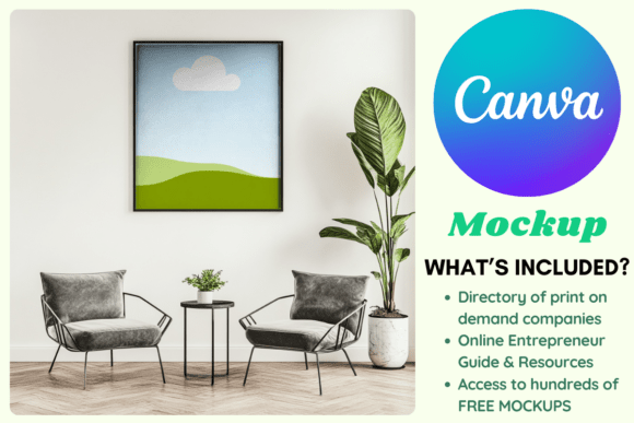 Minimalist Room Wall Frame Canva Mockup
