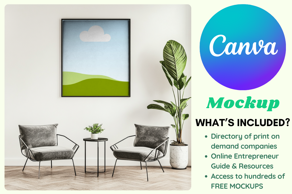 Minimalist Room Wall Frame Canva Mockup