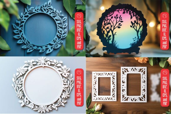 Paper Cut Photo Frames SVG Bundle · Creative Fabrica