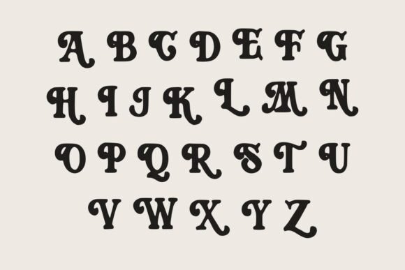 Rustic Scroll Font PNG with transparent background - Preview 2