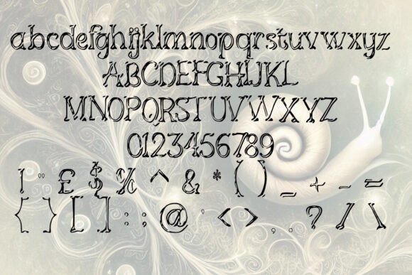 Snail Trail Font PNG with transparent background - Preview 1