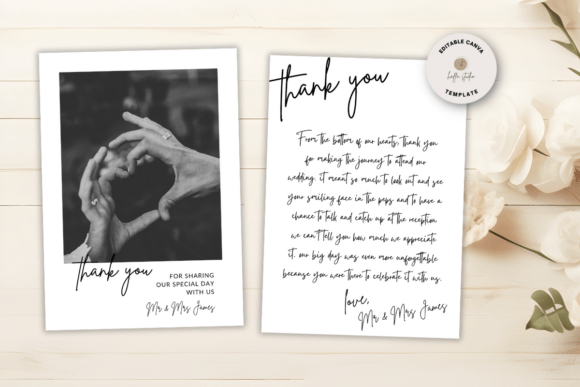 Wedding Thank You Card Template