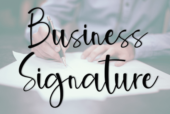 Background Signature Font - Preview 2