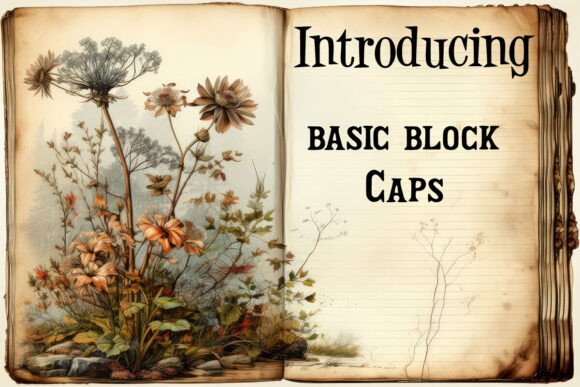 Basic Block Caps Font PNG with transparent background - Preview 1