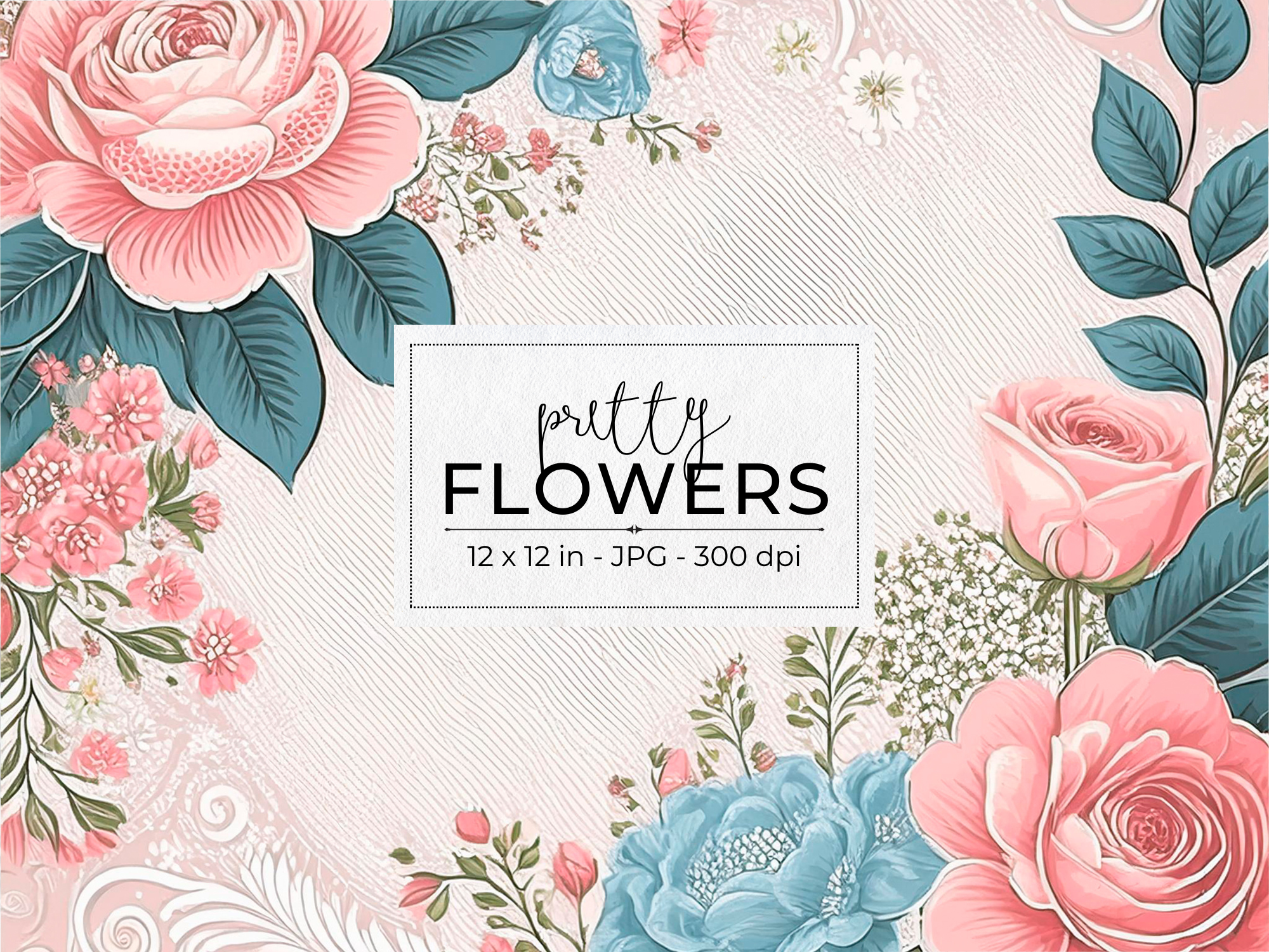 Beautiful Pink Flowers Digital Paper Graphic by jallydesign · Creative ...
