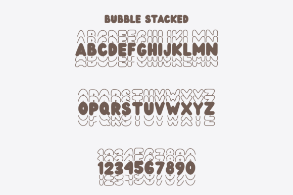 Bubble Stacked Font - Preview 5