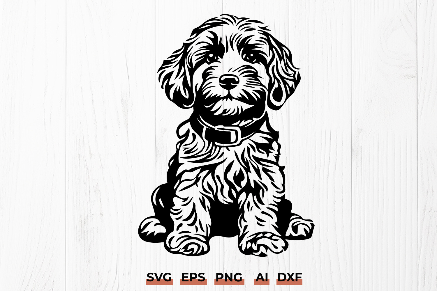 Cavapoo Dog SVG | Cute Doodle Puppy DXF Graphic by juiceboxy · Creative ...
