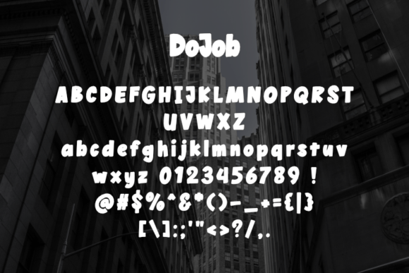 Dojob Font - Preview 1