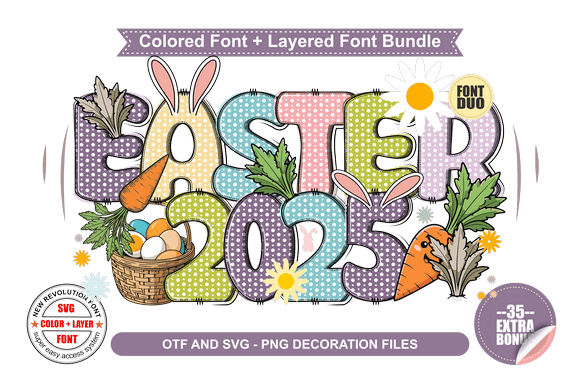 Easter Bundle Czcionki Dekoracyjne Font By INZ Creations