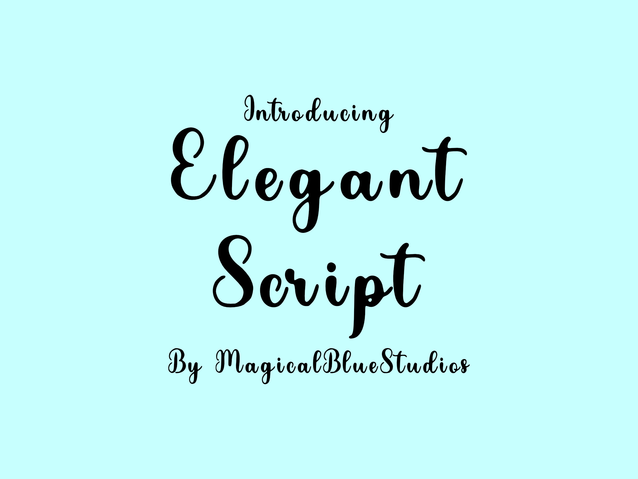 Elegant Script preview, graceful script lettering