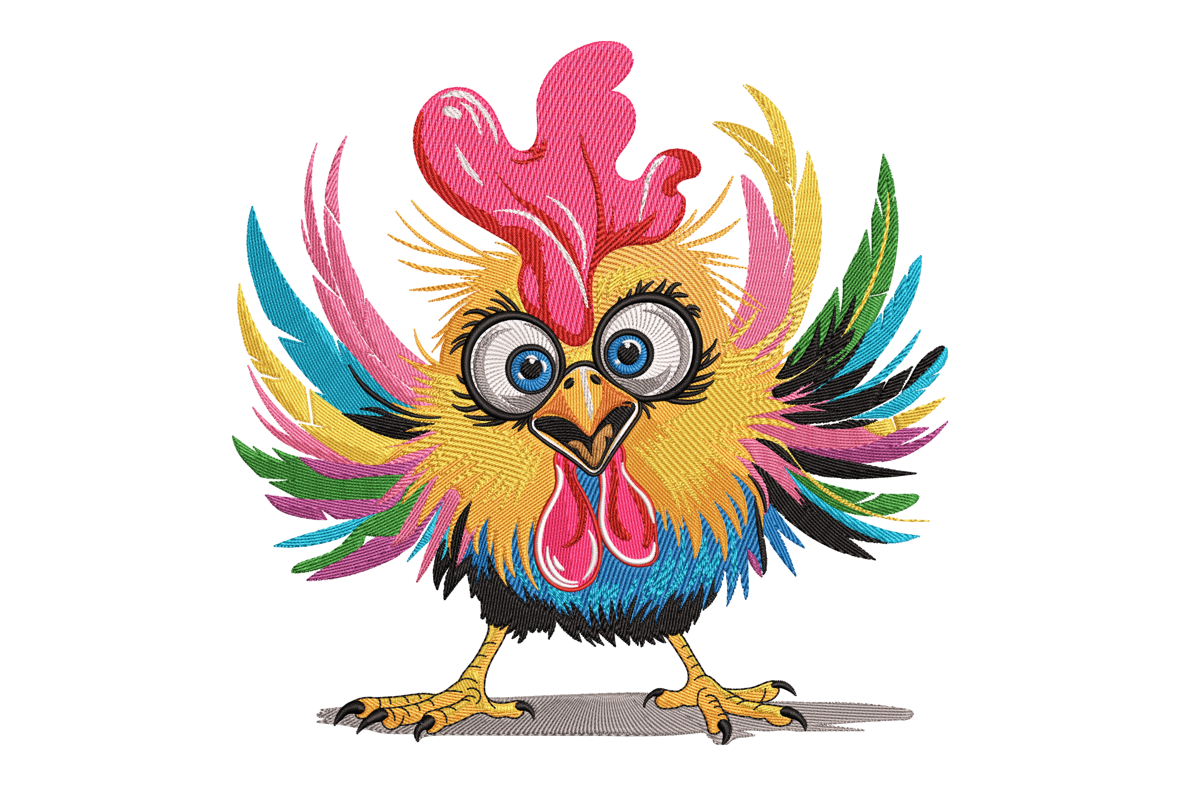 Funny Crazy Chicken