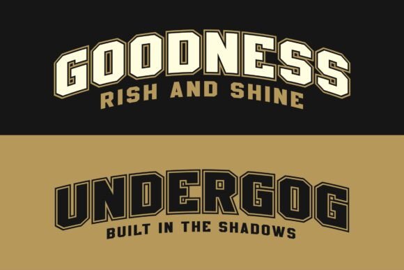 Golden Varsity Font - Preview 3