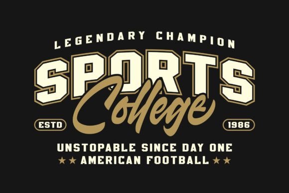 Golden Varsity Font - Preview 5