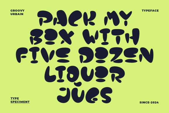 Groovy Urbain Font PNG with transparent background - Preview 1