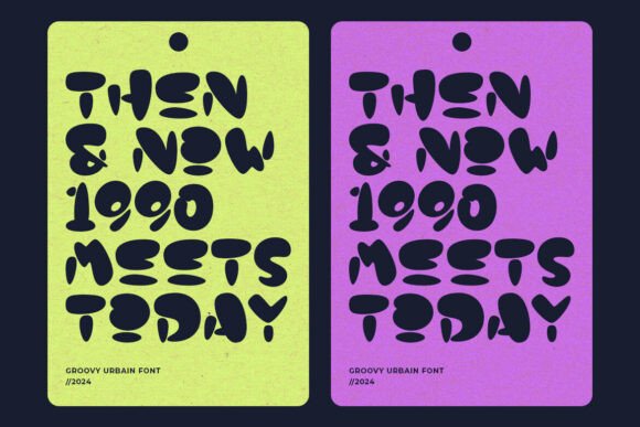 Groovy Urbain Font PNG with transparent background - Preview 4