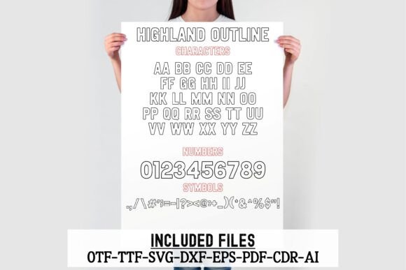 Highland Bundle Font PNG with transparent background - Preview 6
