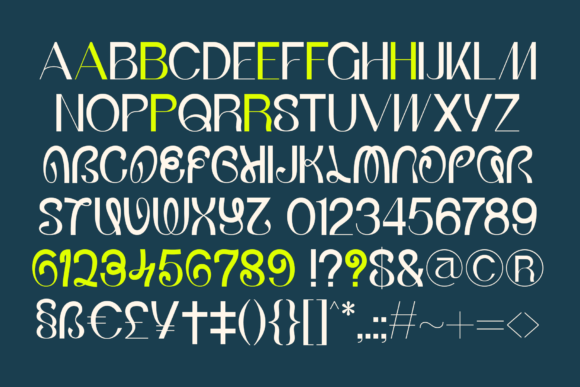 Medona Font PNG with transparent background - Preview 6