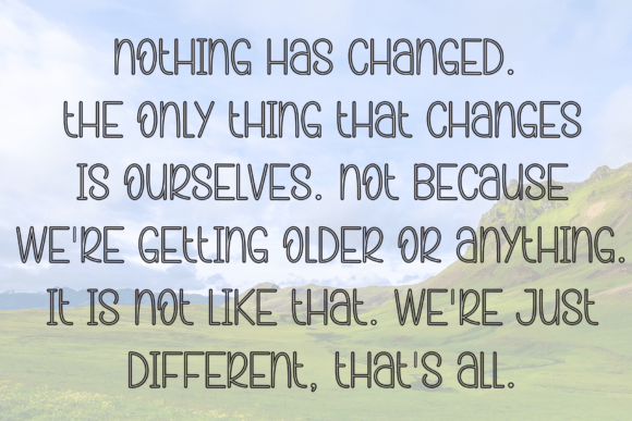 Outline Valentine Font PNG with transparent background - Preview 5