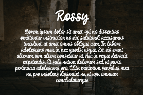 Rossy Font PNG with transparent background - Preview 2