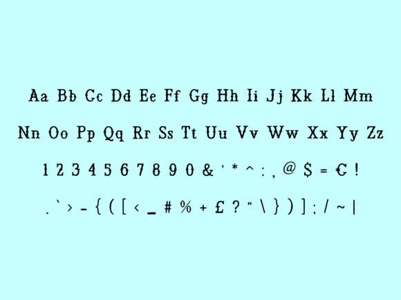 Rustic Serif Font PNG with transparent background - Preview 1