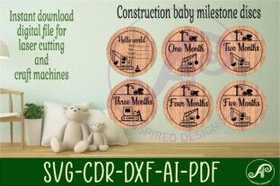Baby Monthly Milestone Discs SVG Digger · Creative Fabrica