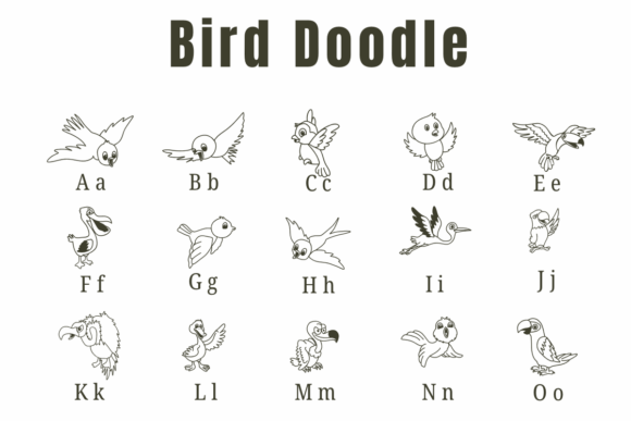Bird Doodle Font - Preview 1