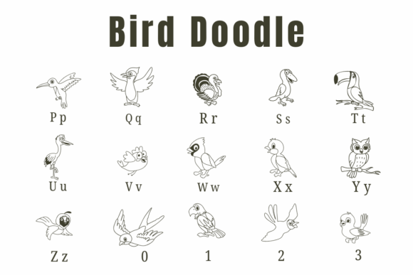 Bird Doodle Font - Preview 2