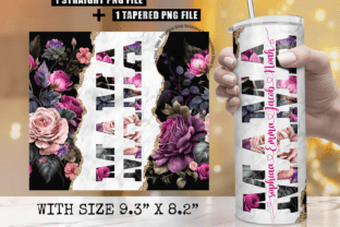 Boho Floral Mama Name Tumbler PNG Wrap Graphic by SeamlessShop ...