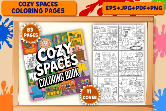 Cozy Spaces Coloring Pages for Adults