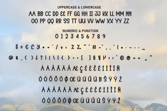 Cupid Rainbow Font PNG with transparent background - Preview 6