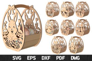 Easter Basket Bundle SVG Laser Cut · Creative Fabrica