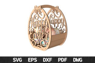 Easter Basket Bundle SVG Laser Cut · Creative Fabrica