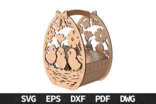 Easter Basket Bundle SVG Laser Cut · Creative Fabrica