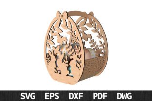 Easter Basket Bundle SVG Laser Cut · Creative Fabrica