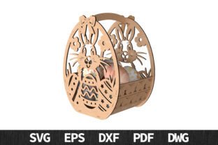 Easter Basket Bundle SVG Laser Cut · Creative Fabrica