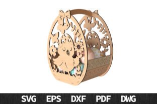 Easter Basket Bundle SVG Laser Cut · Creative Fabrica