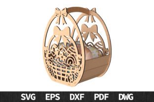 Easter Basket Bundle SVG Laser Cut · Creative Fabrica