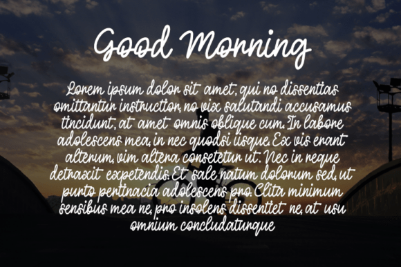 Good Morning Font - Preview 2