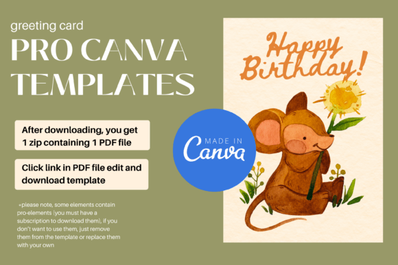 Greeting Card Canva PRO Template