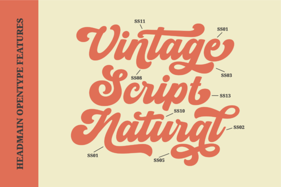 Headmain Font PNG with transparent background - Preview 3