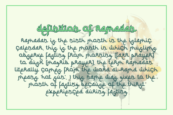 Khusnul Font PNG with transparent background - Preview 2