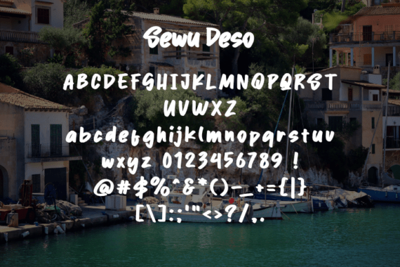Sewu Deso Font PNG with transparent background - Preview 1