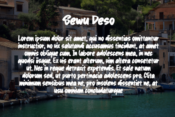 Sewu Deso Font PNG with transparent background - Preview 3