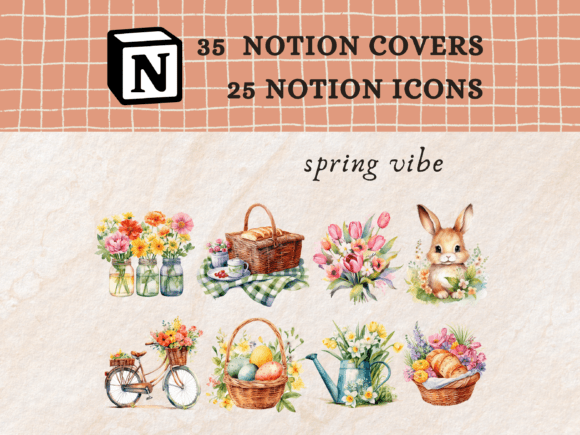 Spring Themed Notion Icons Graphics