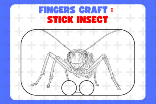 Stick Insect Writing Paper Stick Insect Finger Printable Paper Craf Graphic by Picmaster Studio ...