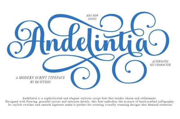 Andelintia Script & Handwritten Font By IM Studio