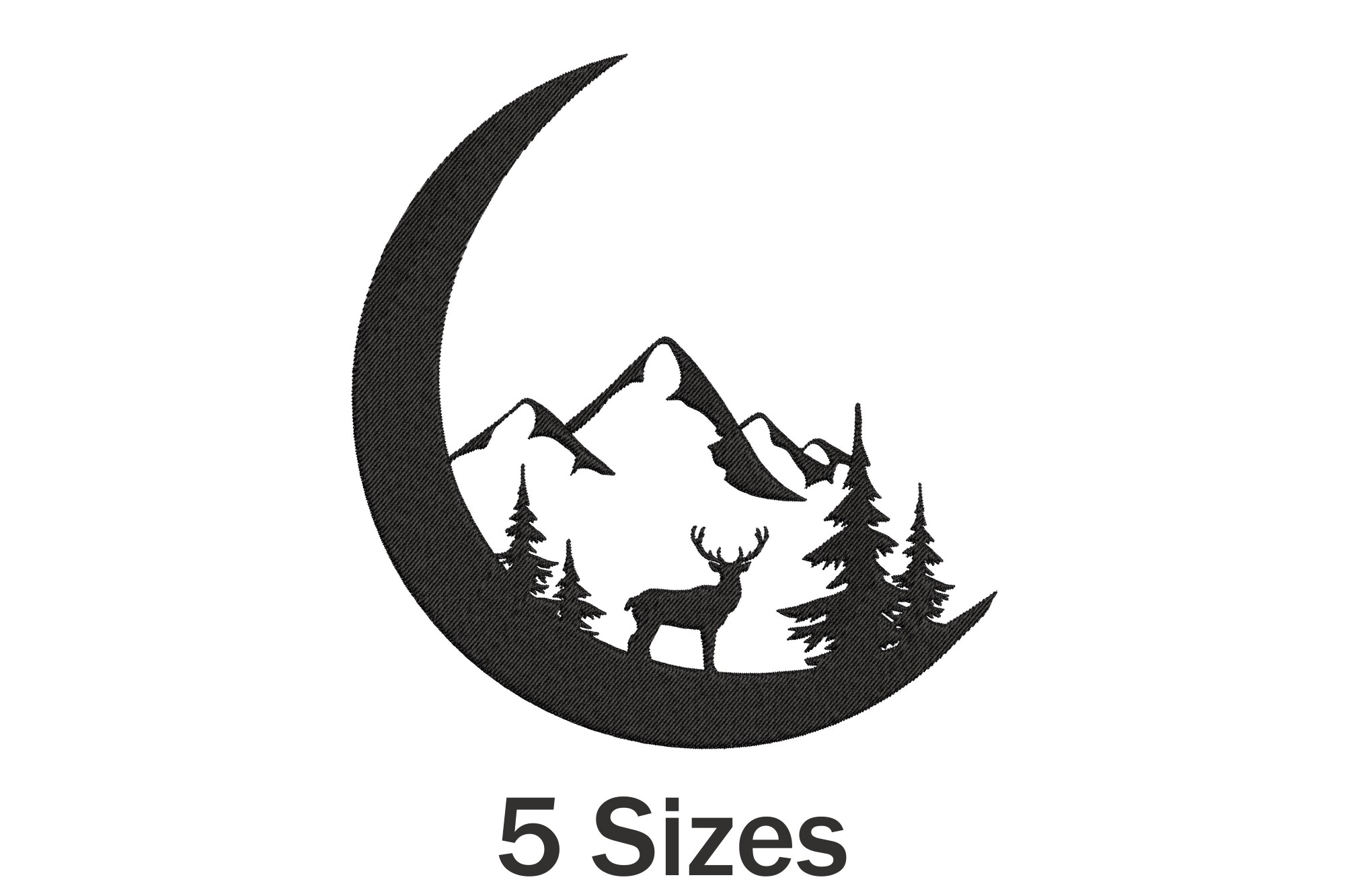Deer and Mountains Moon