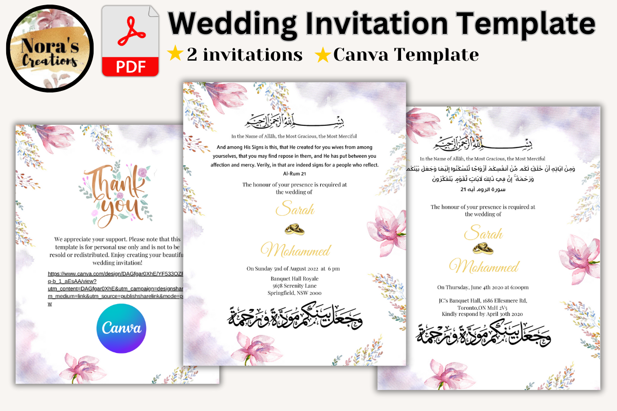 🌸 Elegant Wedding Invitation Canva