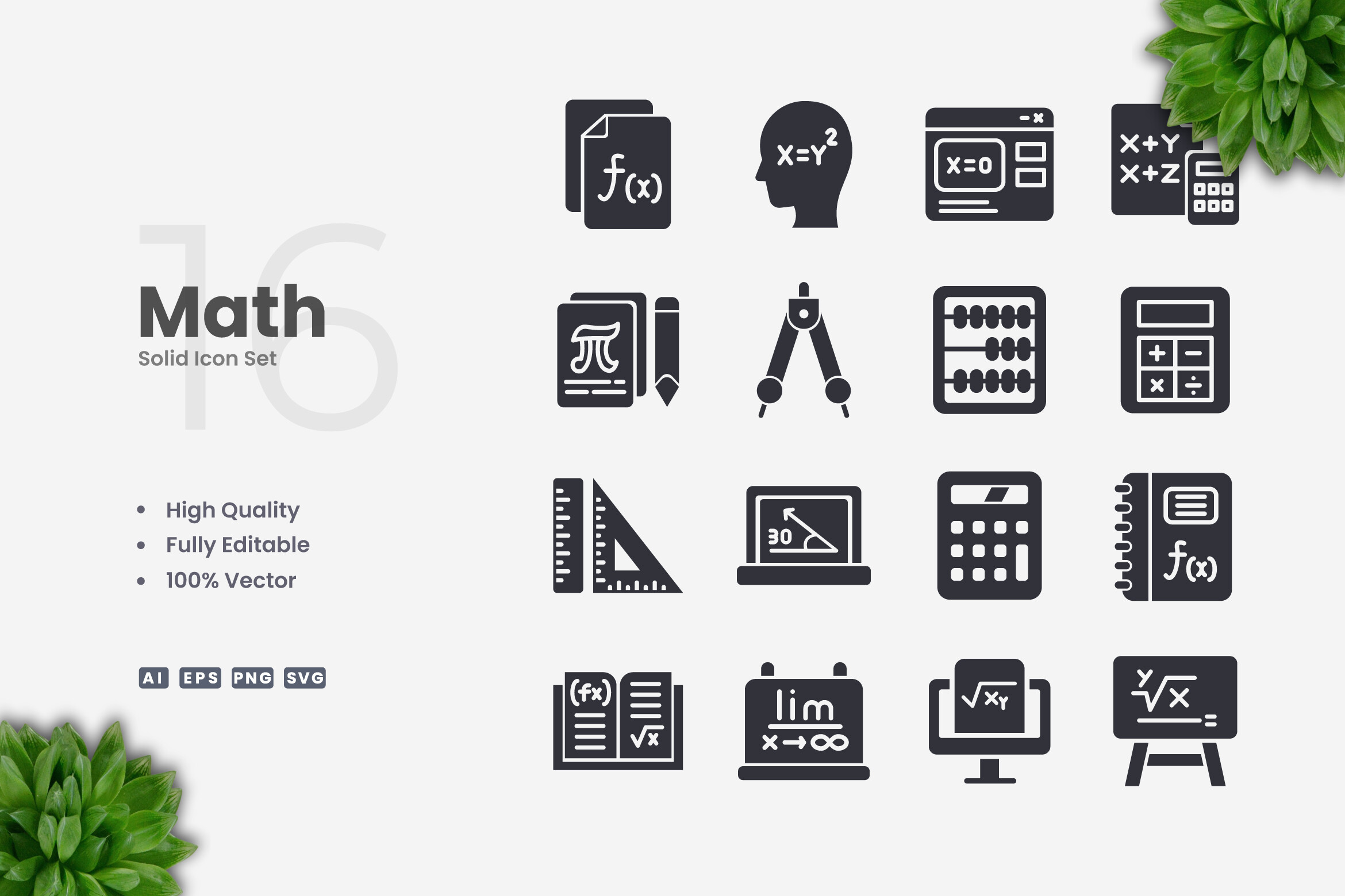 Math Solid Icons Graphic by upnowgraphic · Creative Fabrica