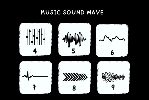 Music Sound Wave Font PNG with transparent background - Preview 3